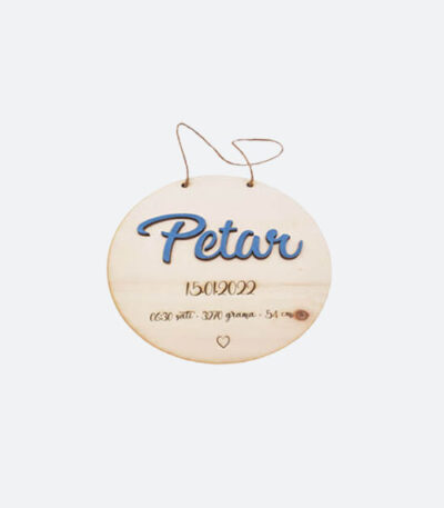 Personalizirani natpis za Mušku bebu